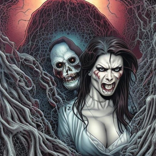 Eldritch Horror: Screaming Undead Man in Grave