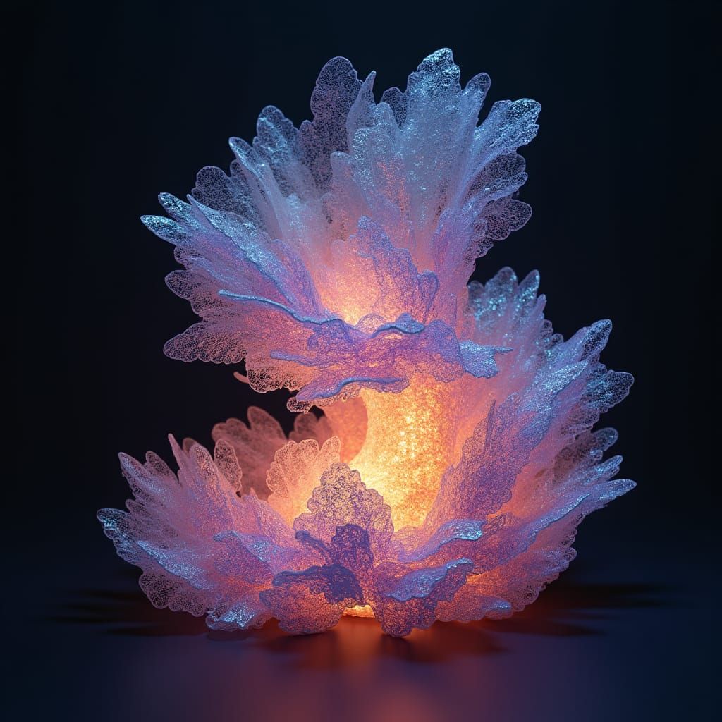 Iridescent Holographic Lamp: A Celestial Aurora