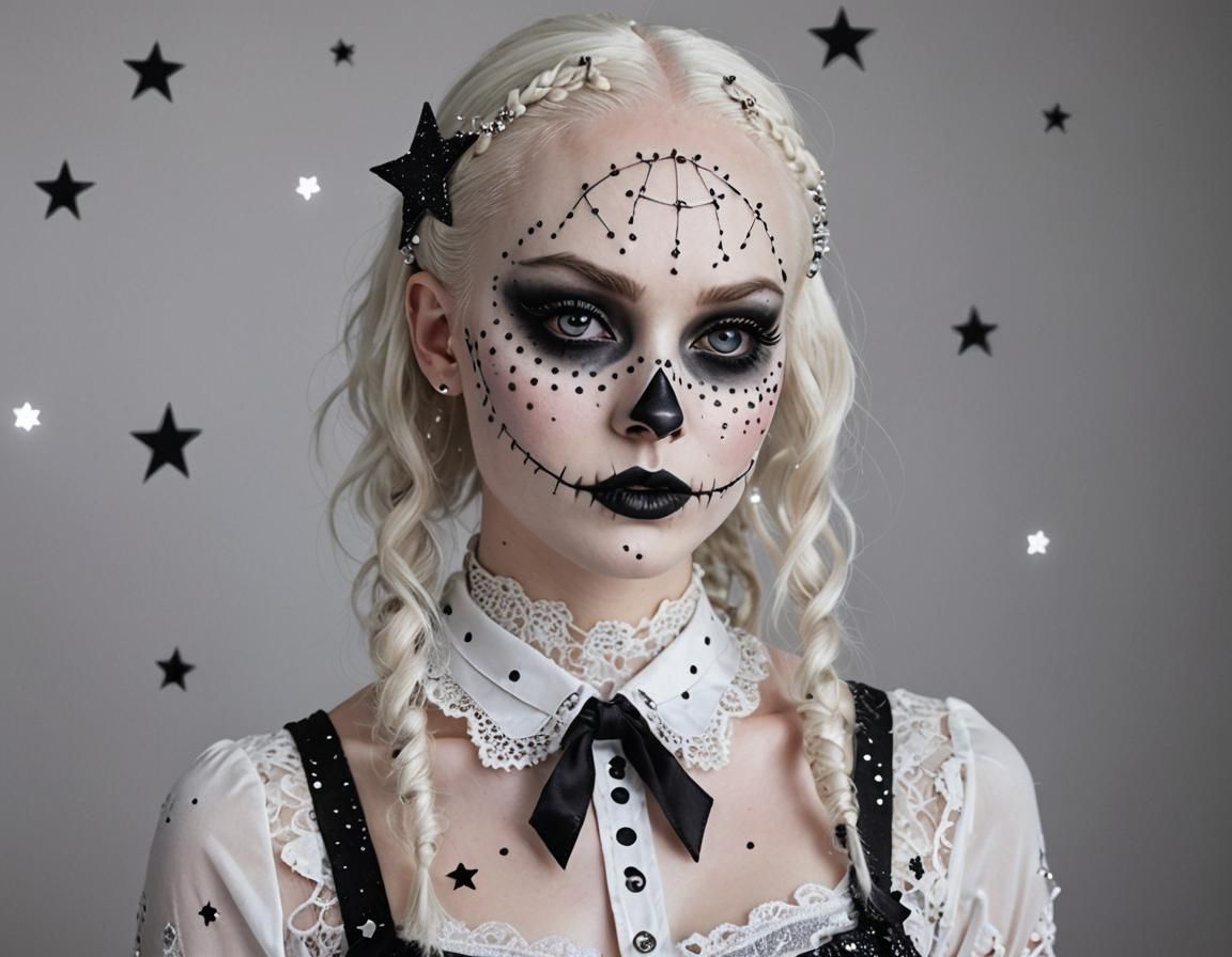 Ragdoll Girl with Beads and Glitter, Cinematic Lighting