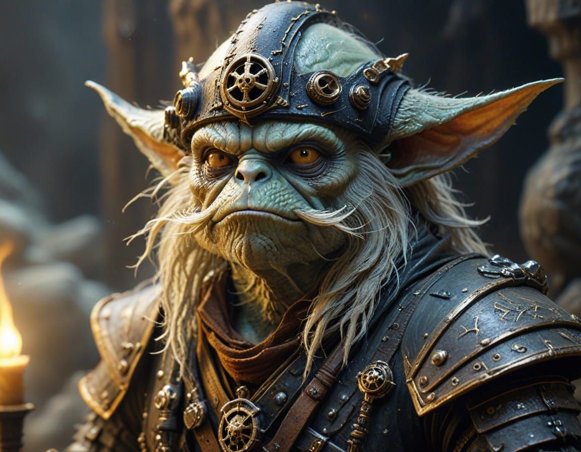 Grogu as a Swashbuckling Space Pirate in Quarelle Wet on Dry...