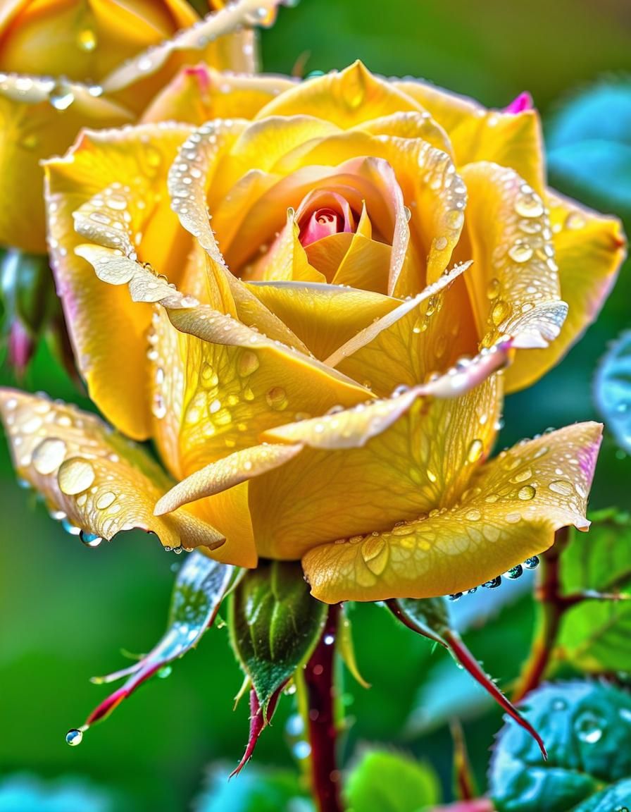 Bioluminescent Rosebud in Macro Photography