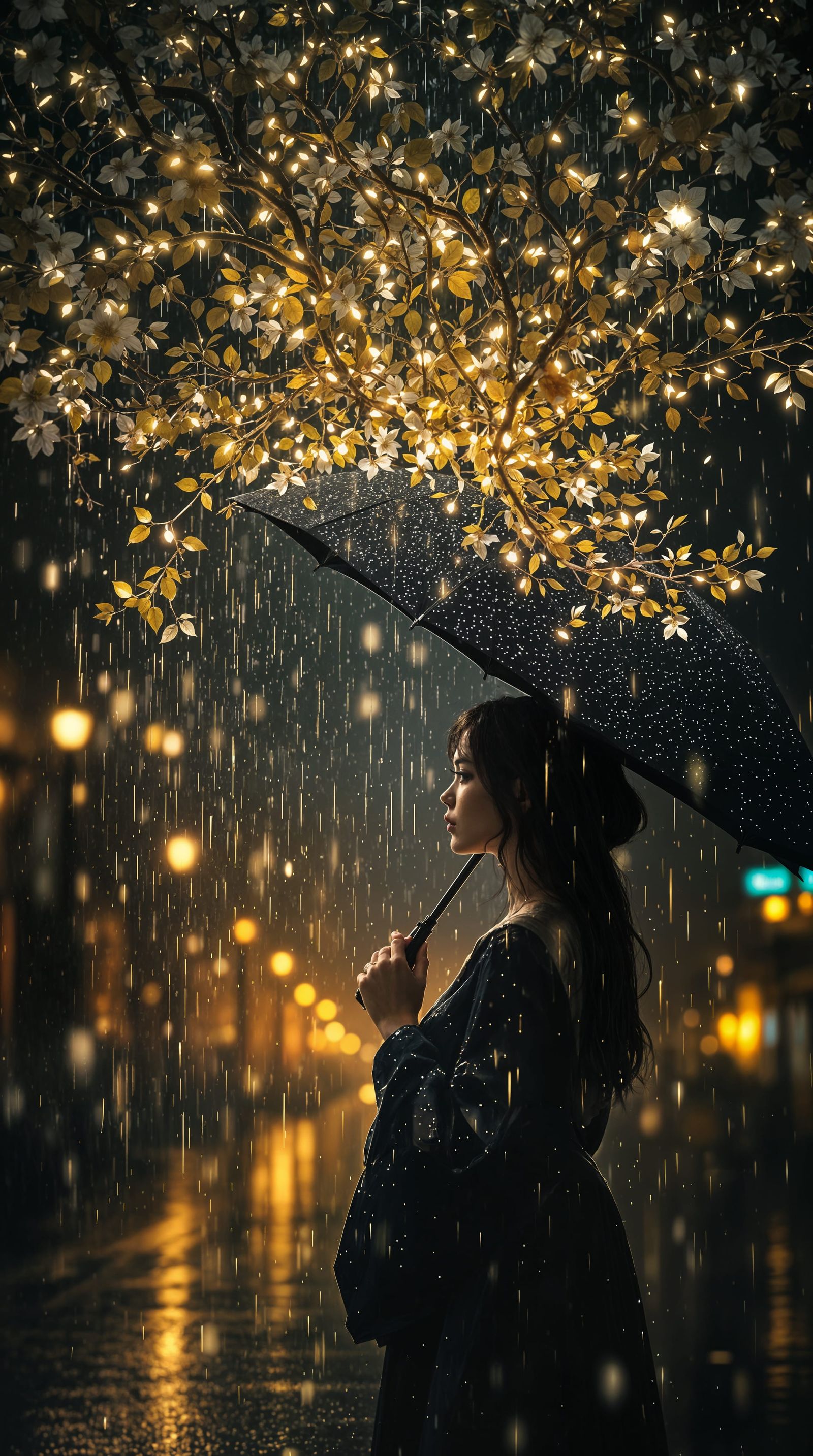 Golden Rain Canopy in a Norwegian Summer Night