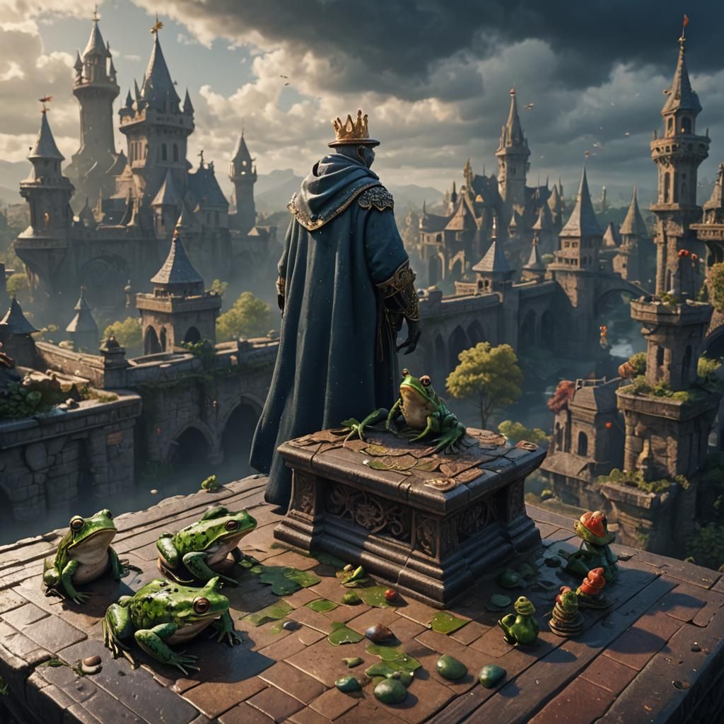 Fantastical Frog in Detailed Matte Painting