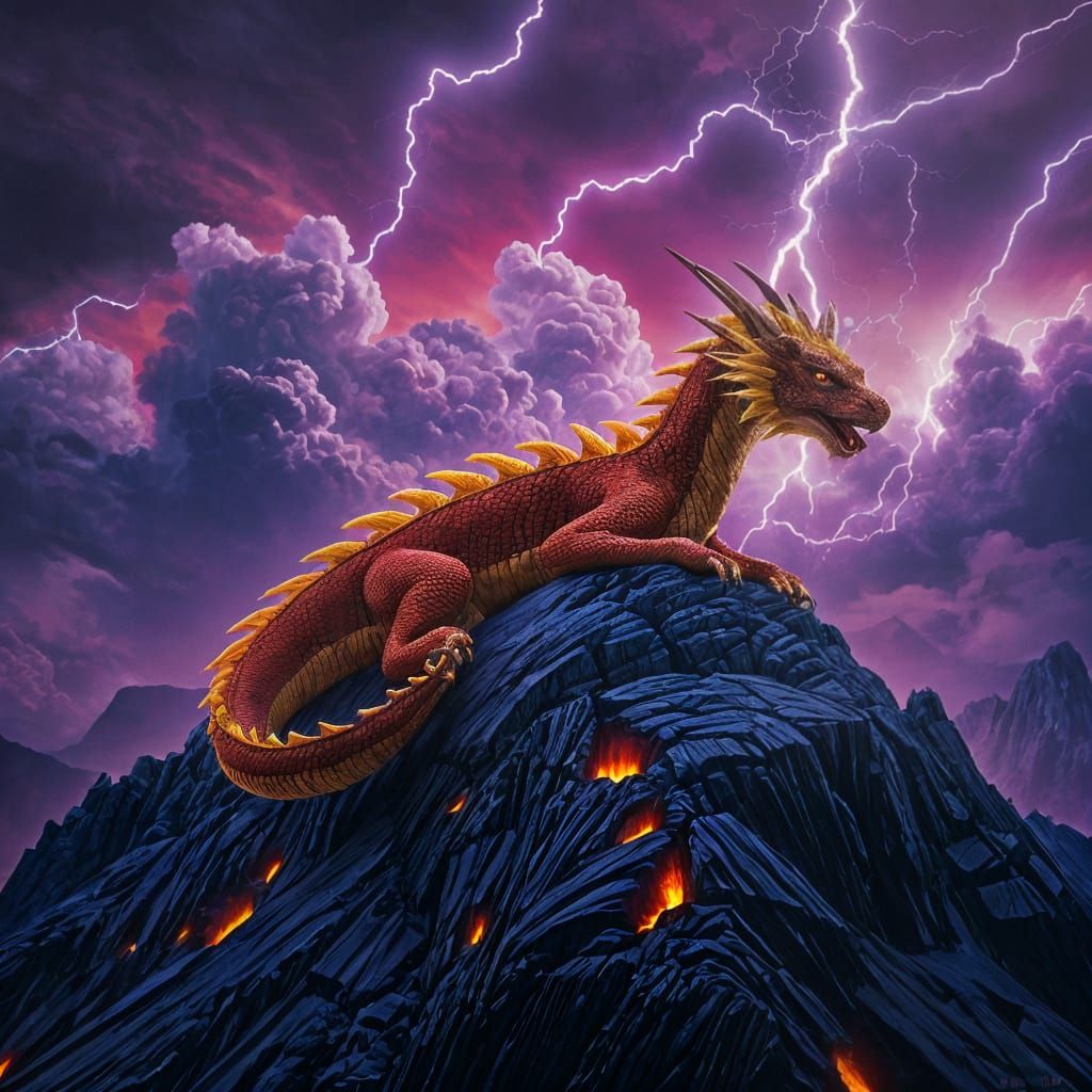 Epic Cinematic Dragon Landscape in Vraptor XL Film Style