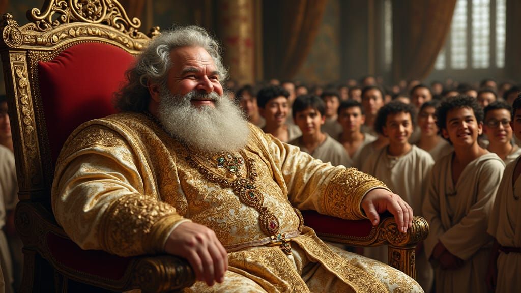 Majestic European Monarch in Gilded Opulence