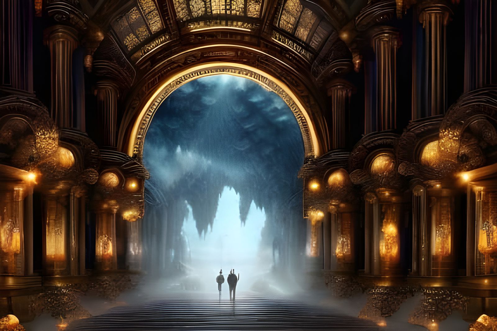 Heaven's Grand Entrance: An Epic Digital Painting