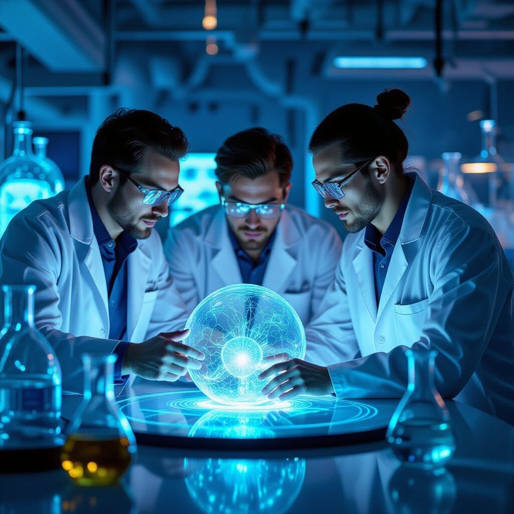 Bioluminescent Creature Hologram in Dystopian Art Nouveau