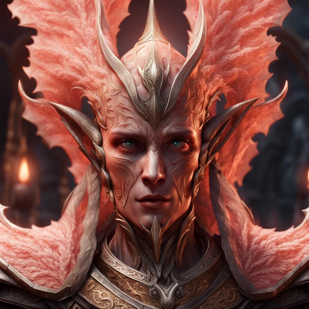 Arcane Altmer Warden in Coral Armor