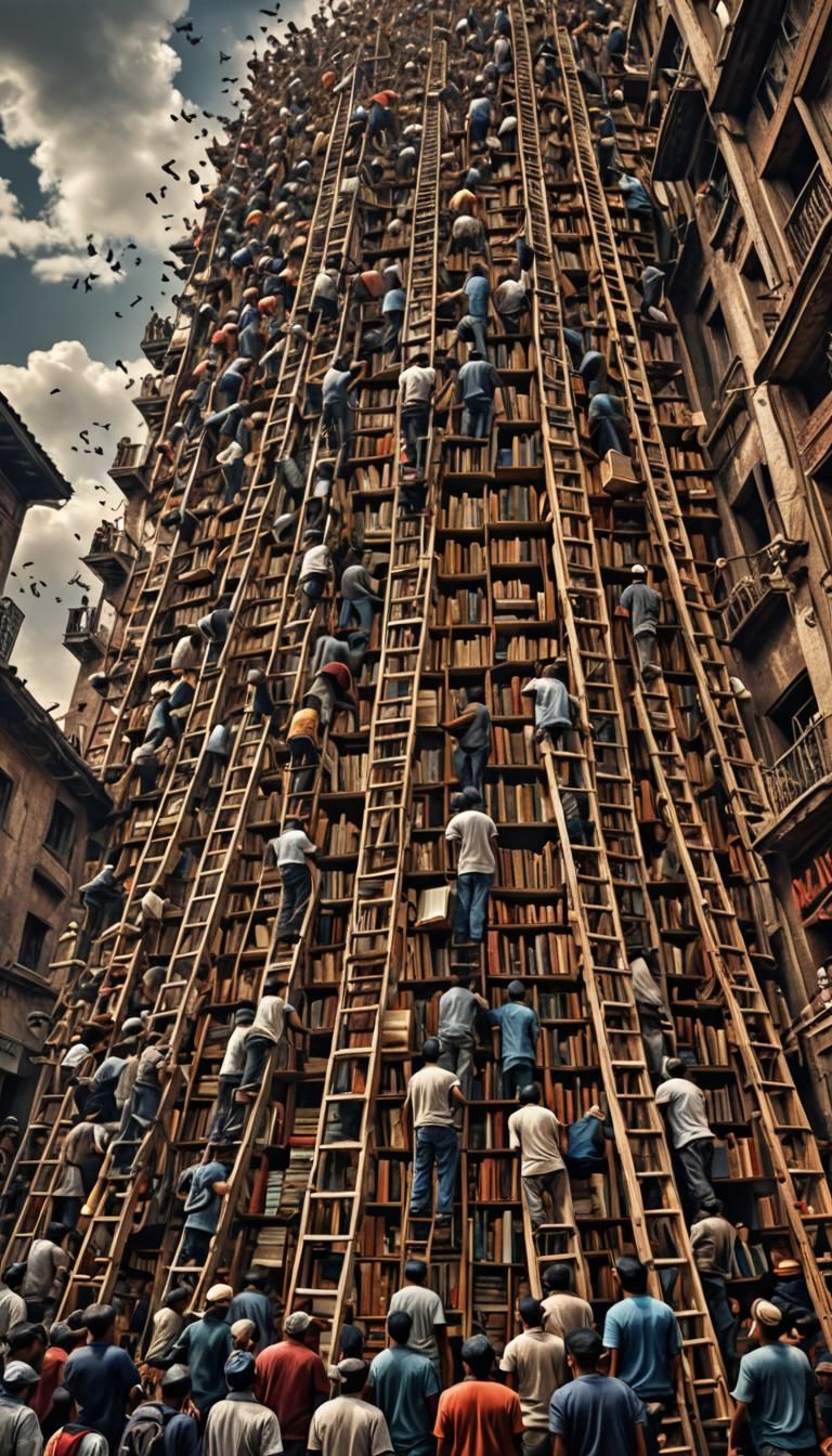 Surreal Sky Readers: Hyperrealistic Digital Art