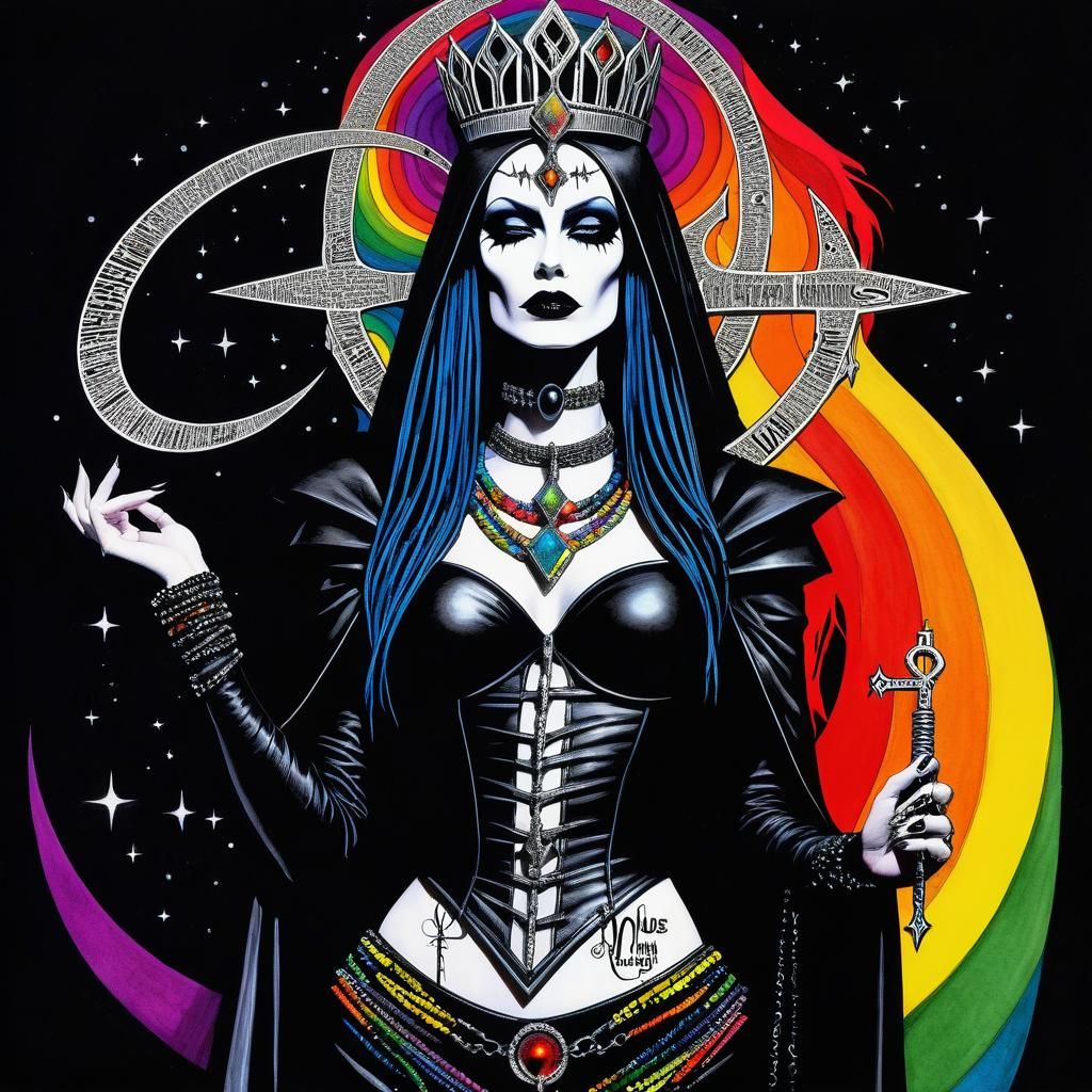 Lilth, demon queen, Gothic female Death Wearing Ankh necklace from Sandman Comics, I bring you dreams Mythical Muse ...
