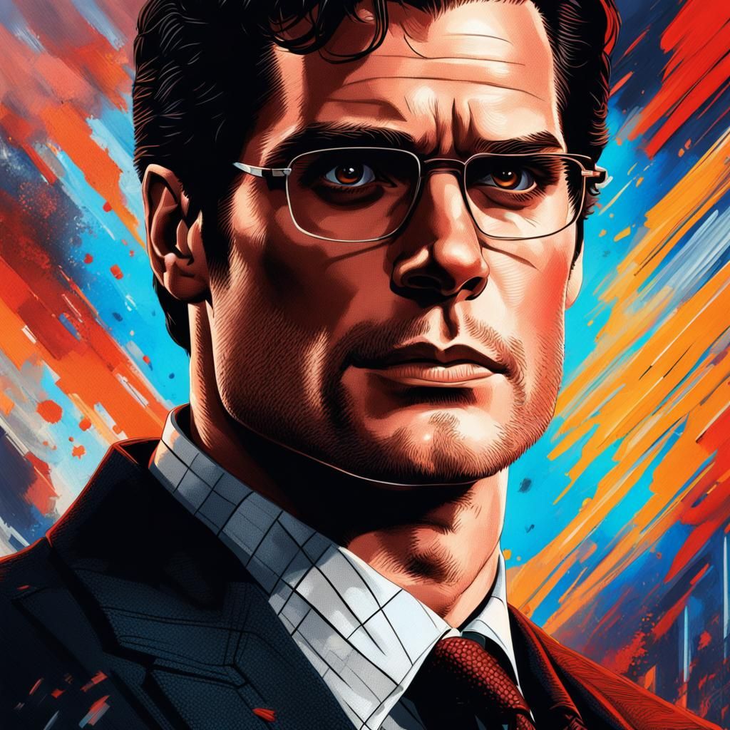 Henry Cavill as Clark Kent: Hyperrealistic Portrait