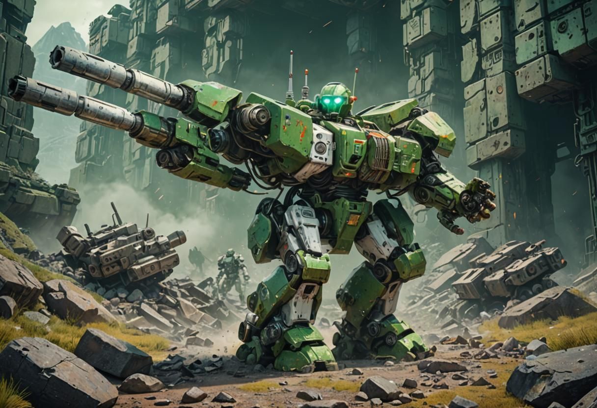 1980s War Robot Matte Painting