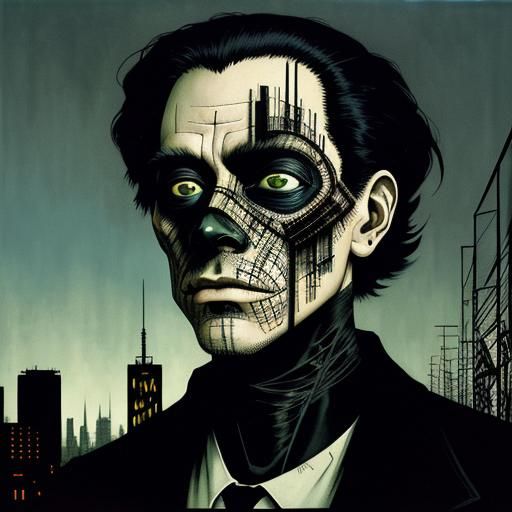 Demonic Close-Up in Analog Horror Style