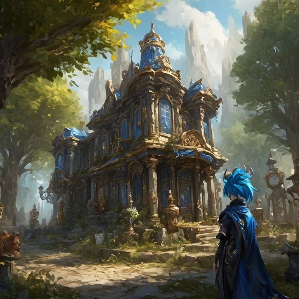 Glitch Time Lady in Good Omens Style