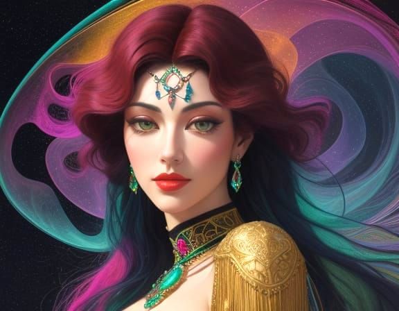 Beryl Letter B in Triadic Colors, Bold Strokes