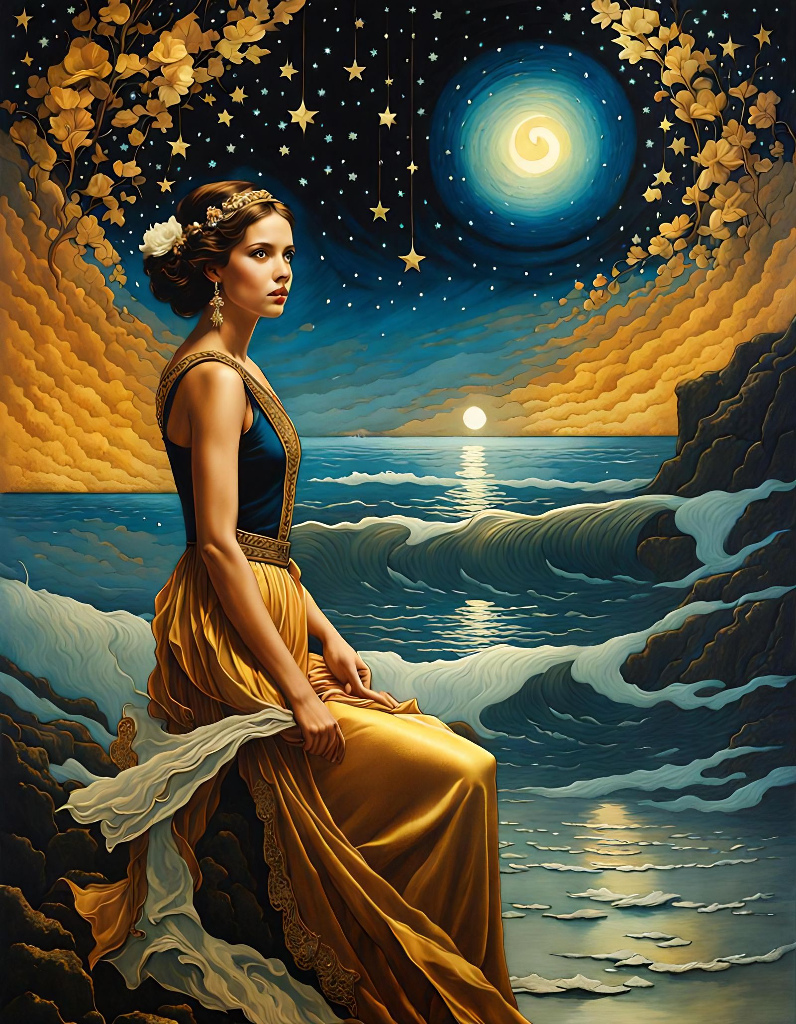 у_🎐A beautiful moonlit night