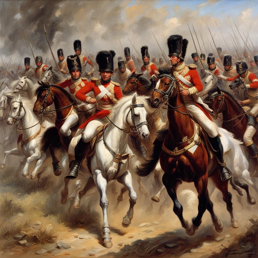 Napoleonic Cavalry Charge in Gurney Style