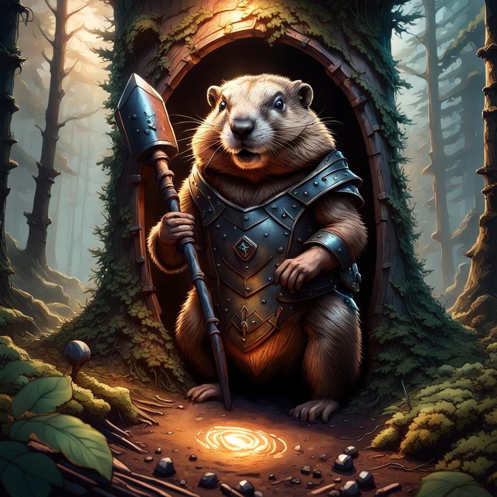 Fey Groundhog Thief in Forest Concept Art
