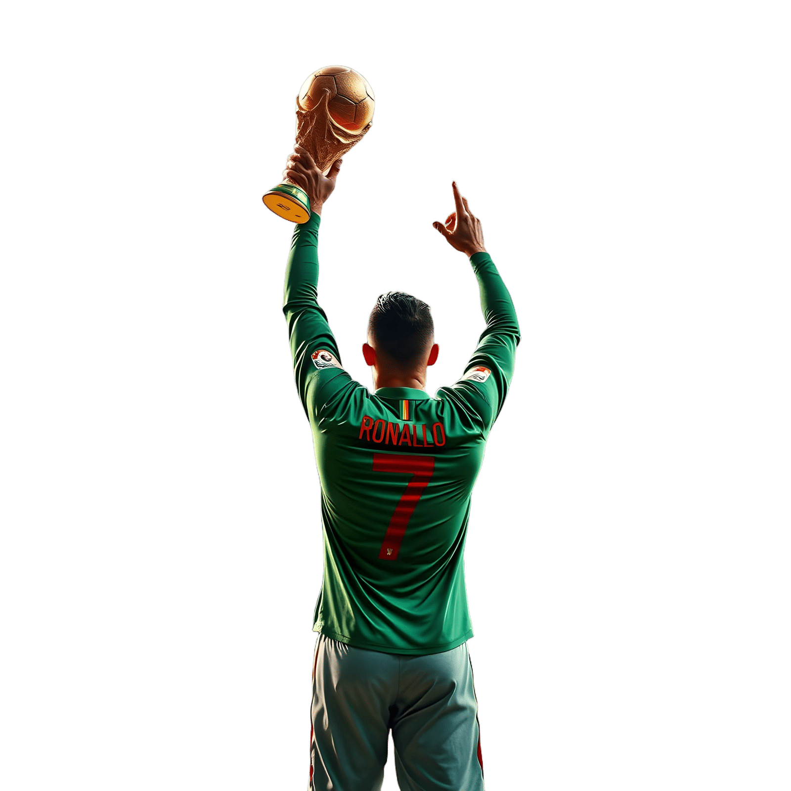 Soccer Icon Cristiano Ronaldo Lifts World Cup Trophy in Vivi...