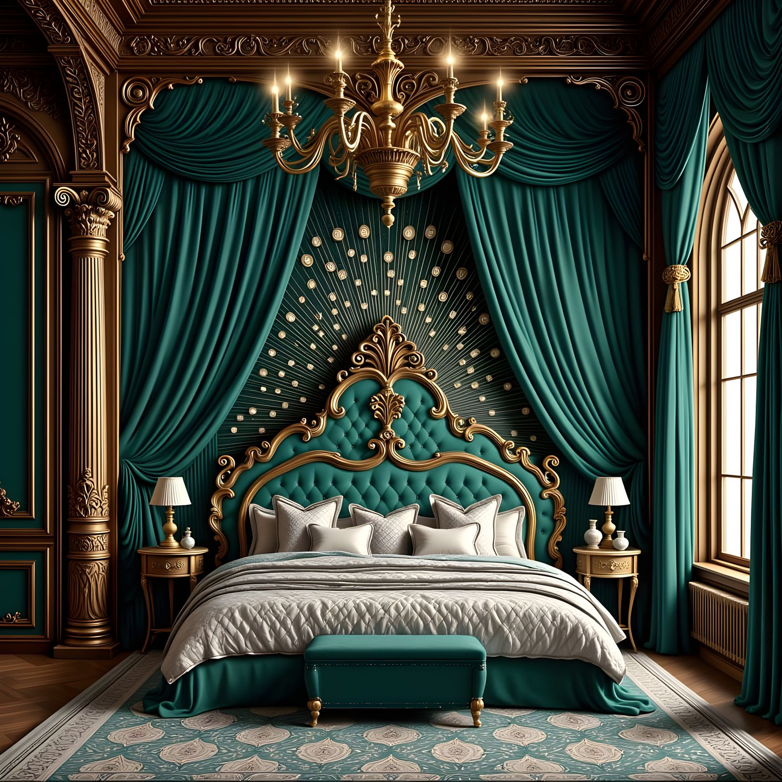 Peacock-Inspired Bedroom #2