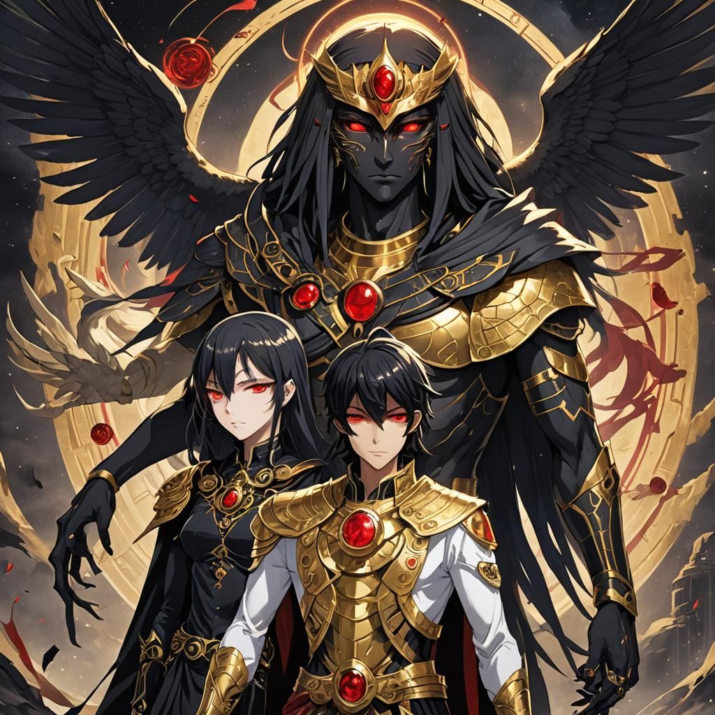 Horus and Lilith in Sphinx Heart, Anime Style