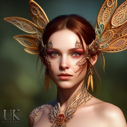 Autumn Fairy Warrior in Detailed Concept Art