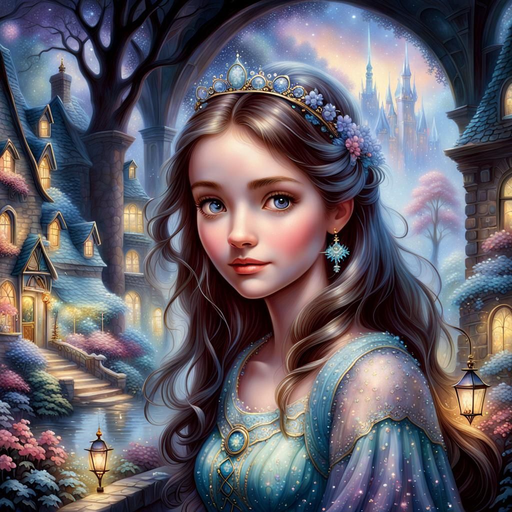 Ethereal Fantasy Scene with Sparkling Details