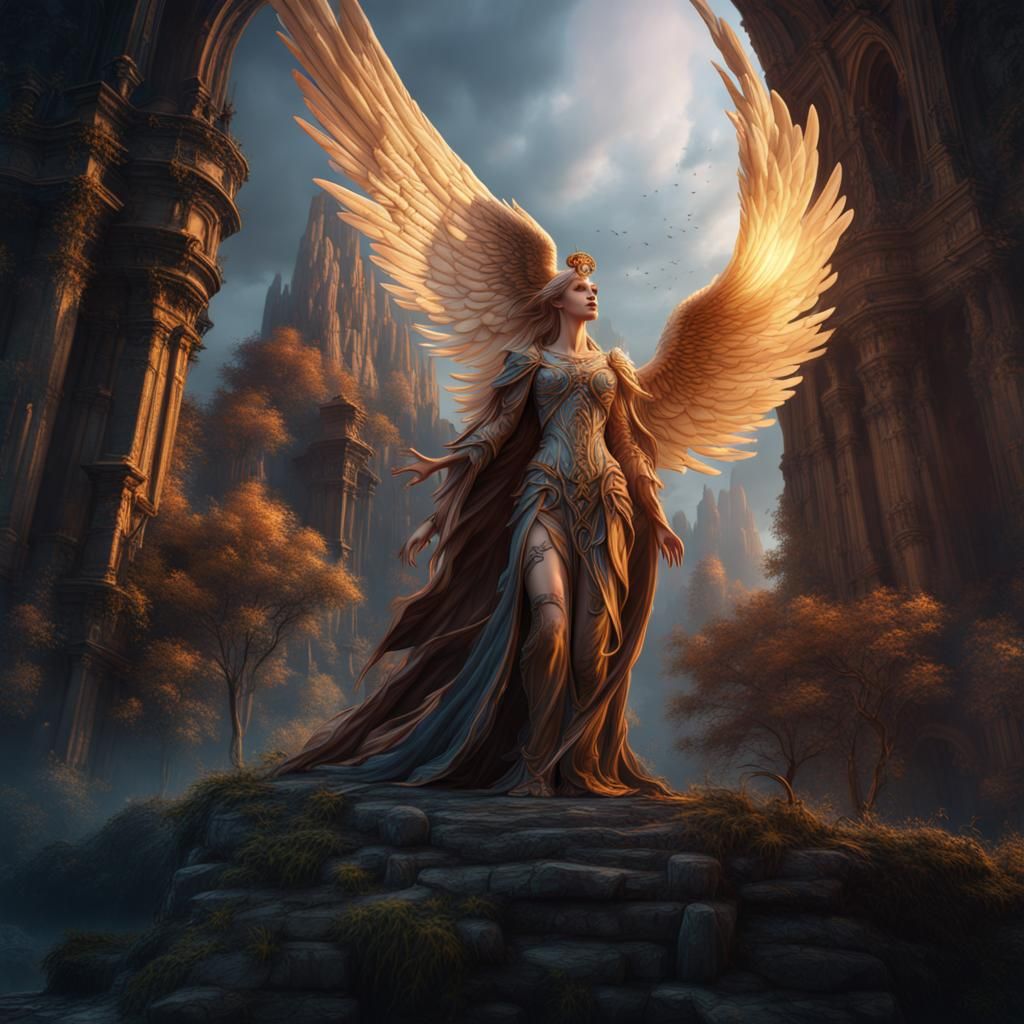 Detailed Matte Painting: Angel of Earth