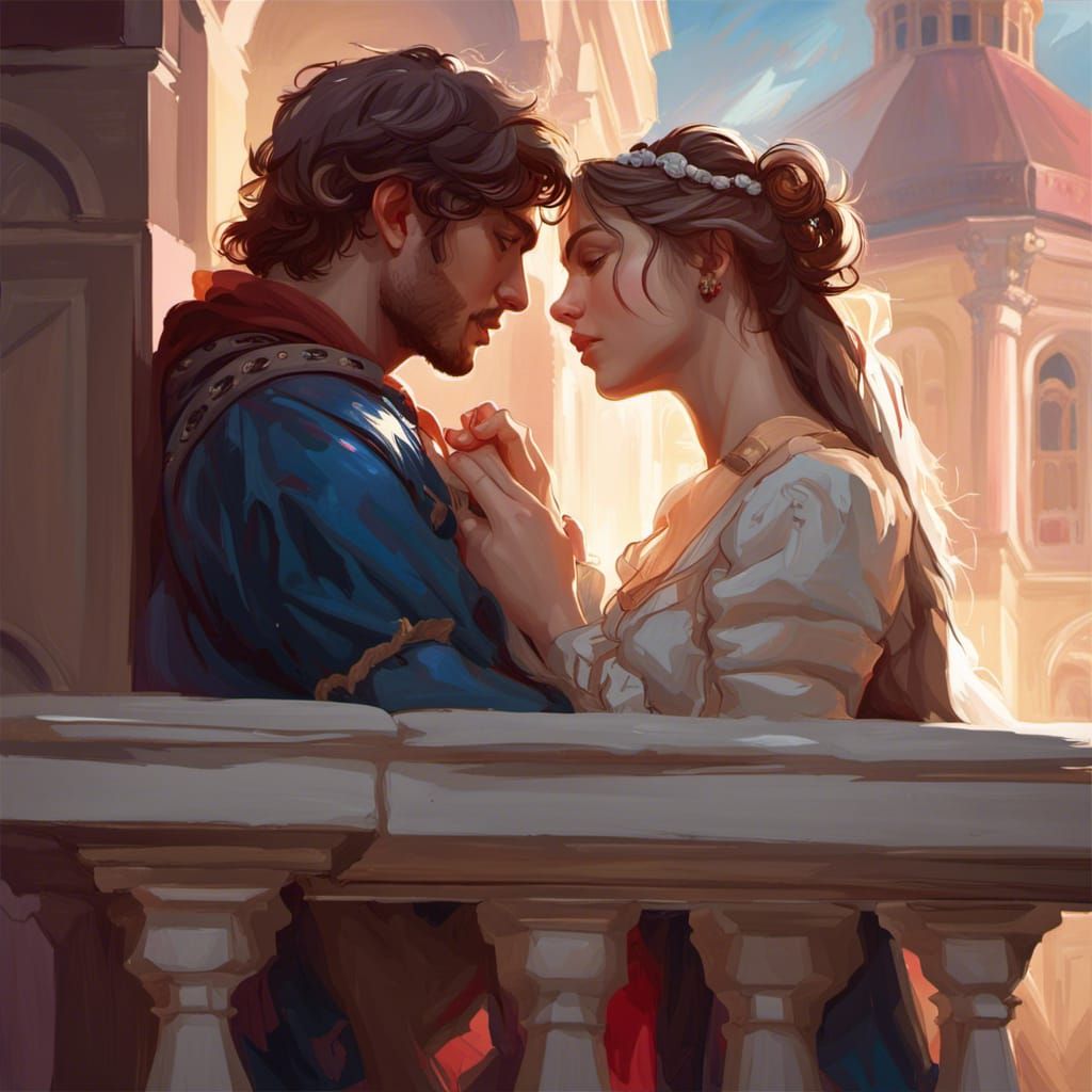 Romeo and Juliet Balcony Scene Portrait