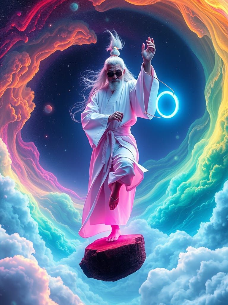 Kung Fu Master in Cosmic Harmony