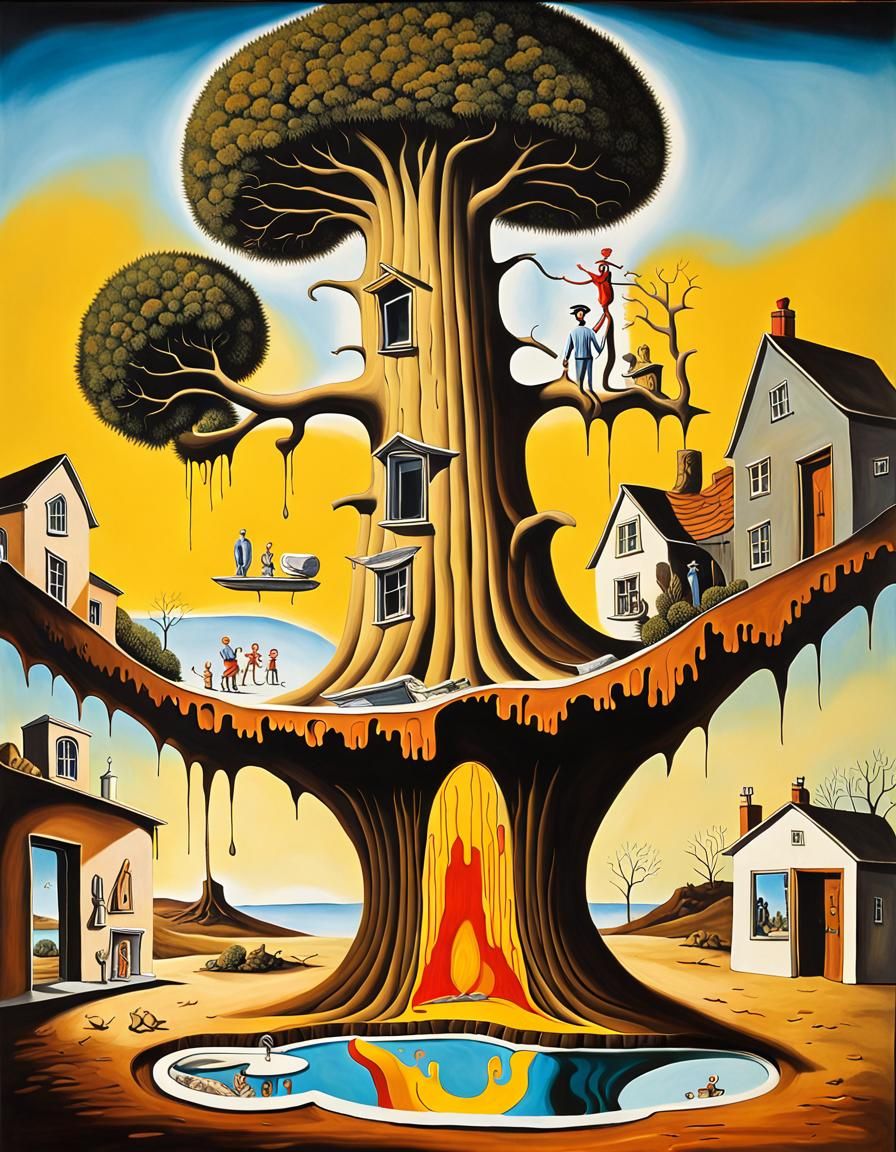 Surreal Treehouse Interior Inspired by Salvador Dali