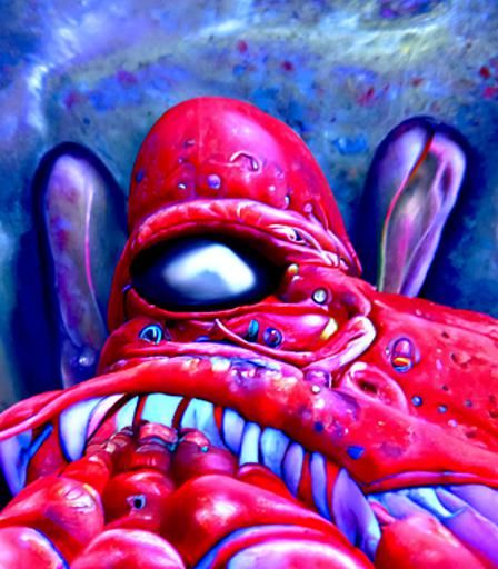 Evil Demonic Mr. Krabs: Hyperrealistic Digital Art