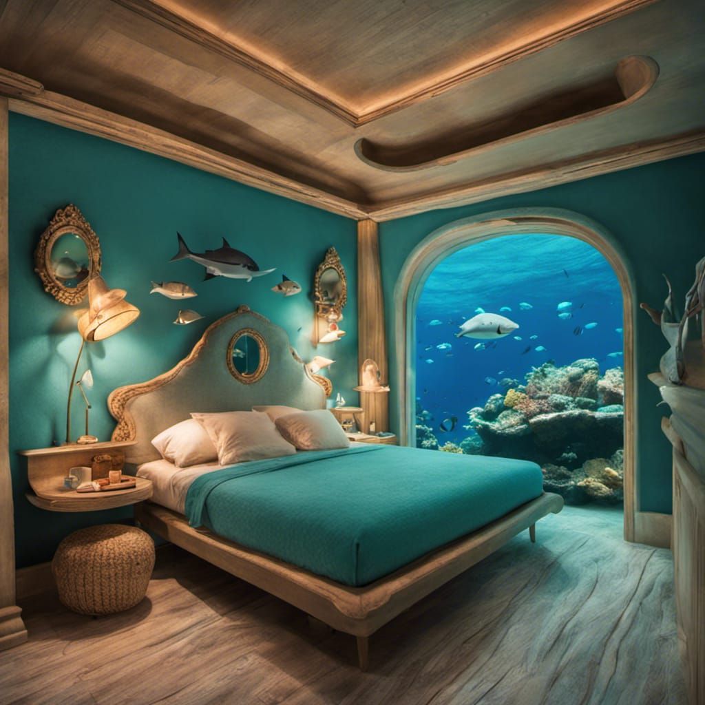 Cozy Underwater Bedroom: A Dreamlike Vision