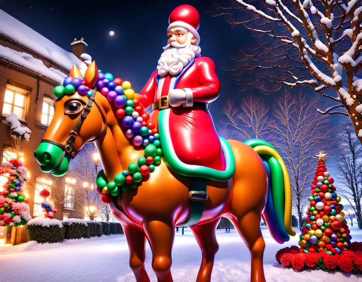 Festive Saint Nicholas Balloon Sculpture in 3D