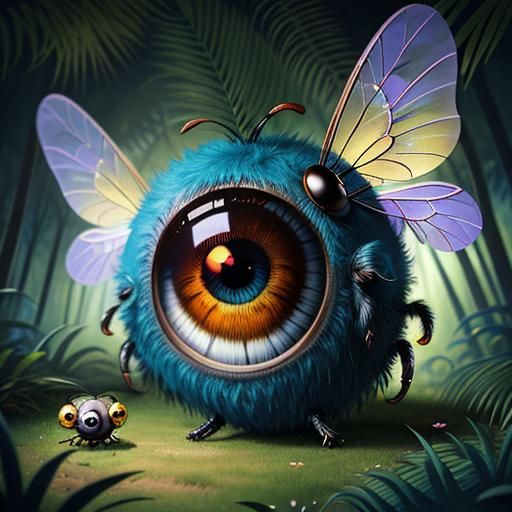 Adorable Chibi Skull Creature with Gossamer Wings