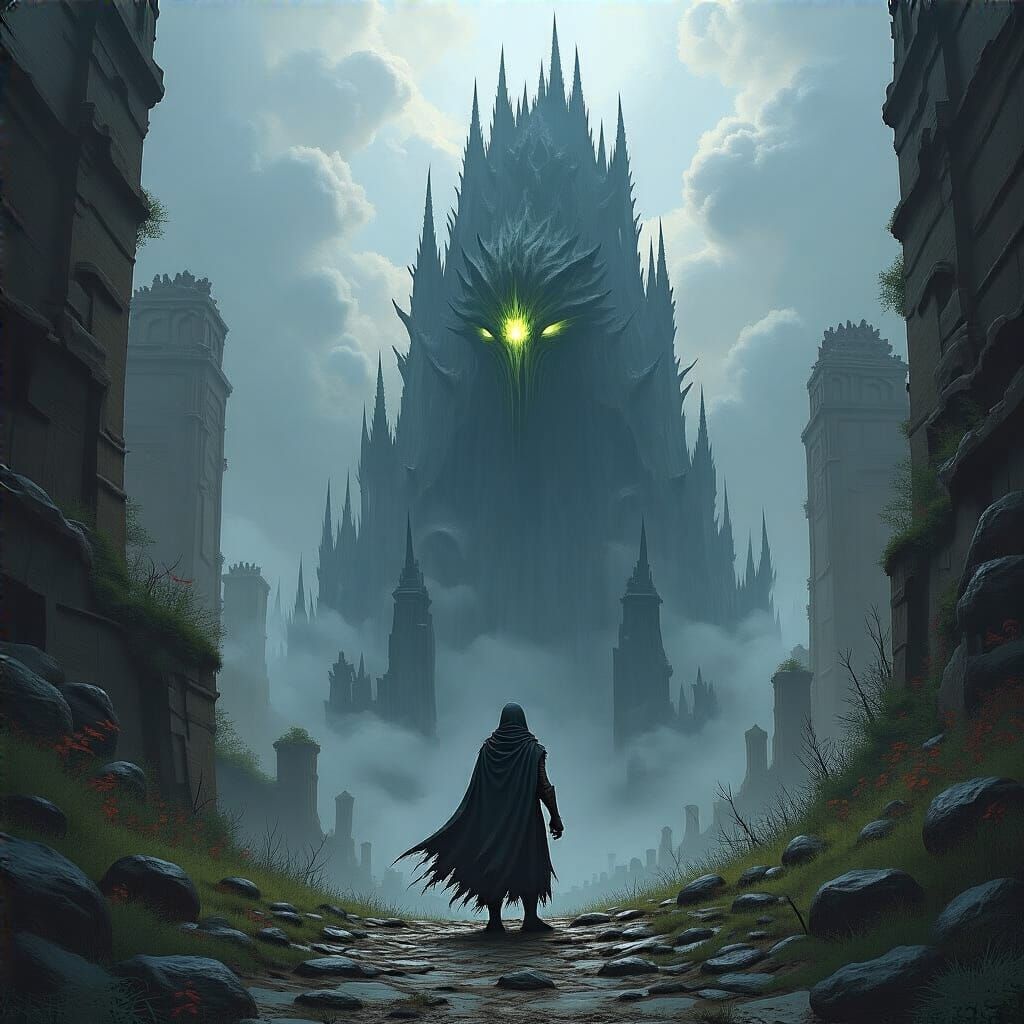 Epic Grimdark Fantasy Landscape by Noah Bradley