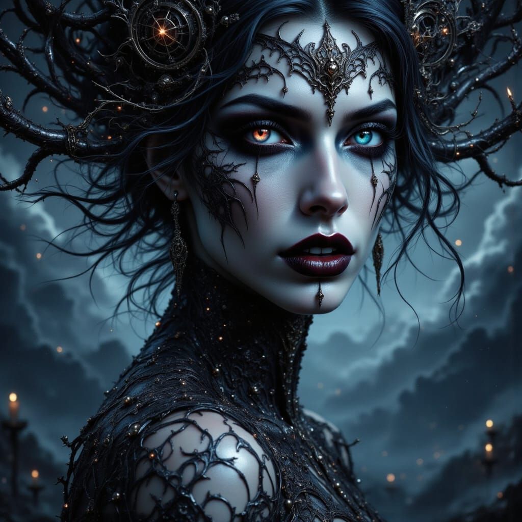 Dark Vampiress in Celestial Armor