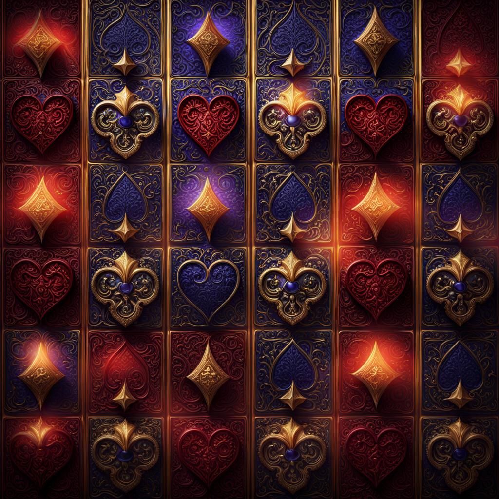 Golden Cards on Mystical Altar