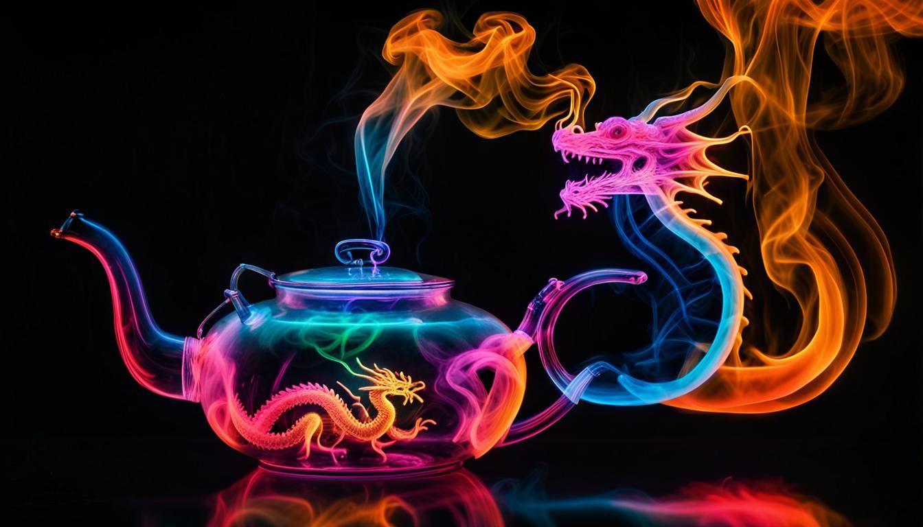 Neon Dragon Landscape