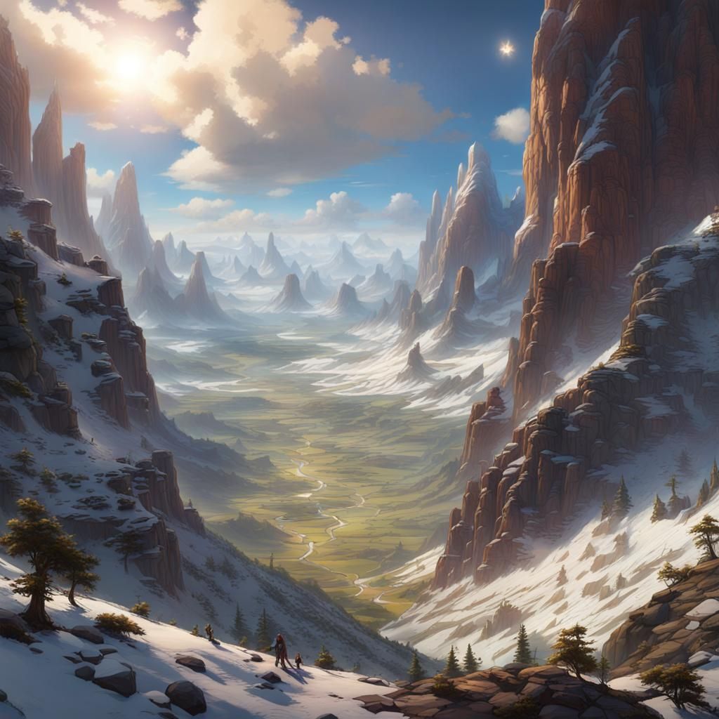 Sunset Above Clouds: Hyperdetailed Concept Art