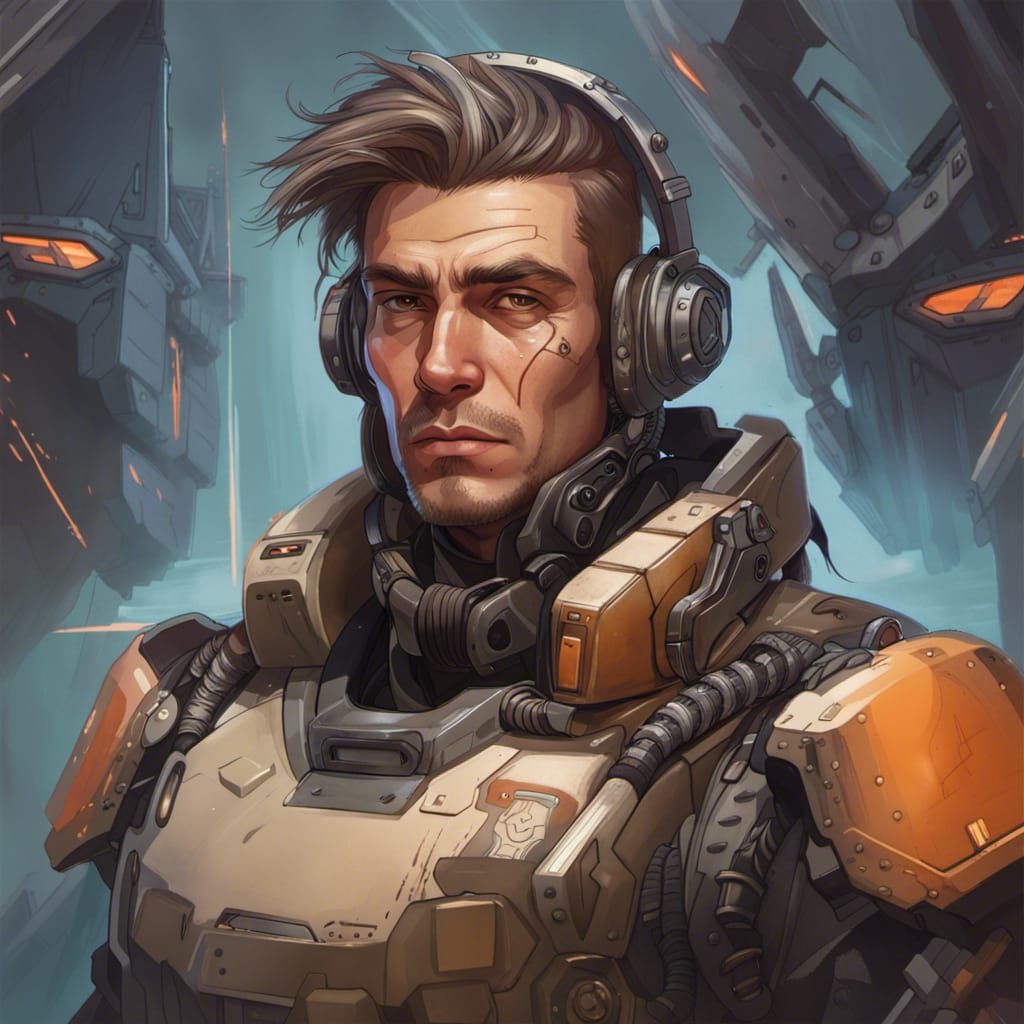 Battletech Mech Pilot Portrait in 8k Resolution