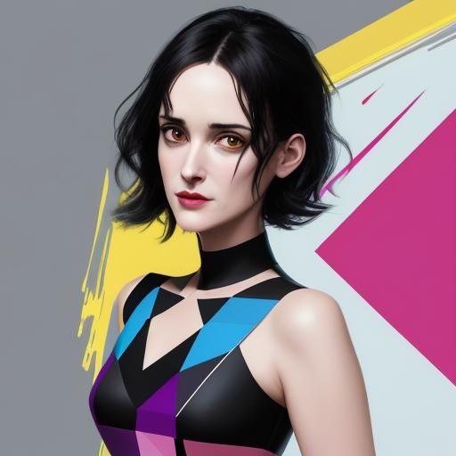 Winona Ryder Pop Art Screen Print in 8k