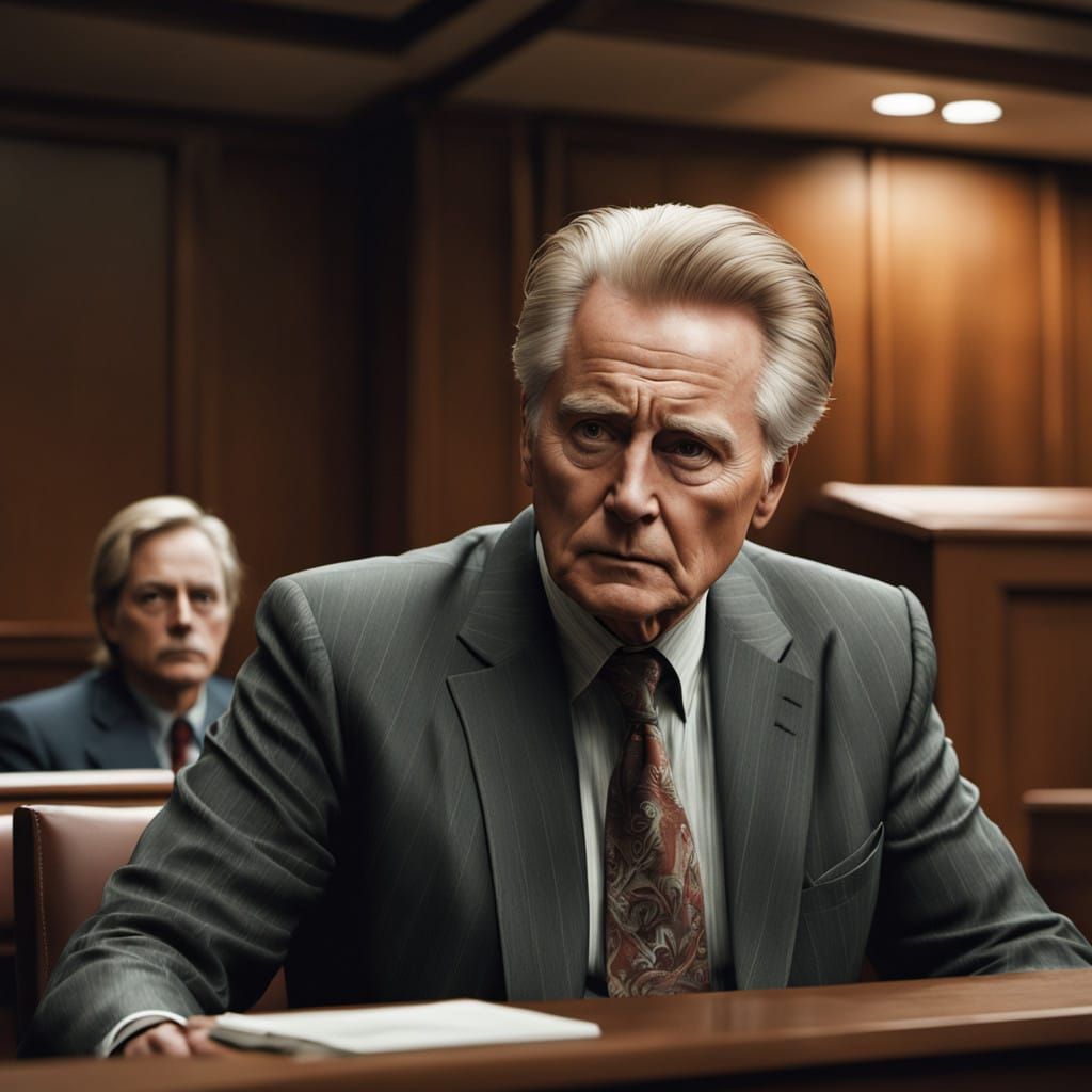 Martin Sheen Pleads in a Dimly Lit Courtroom