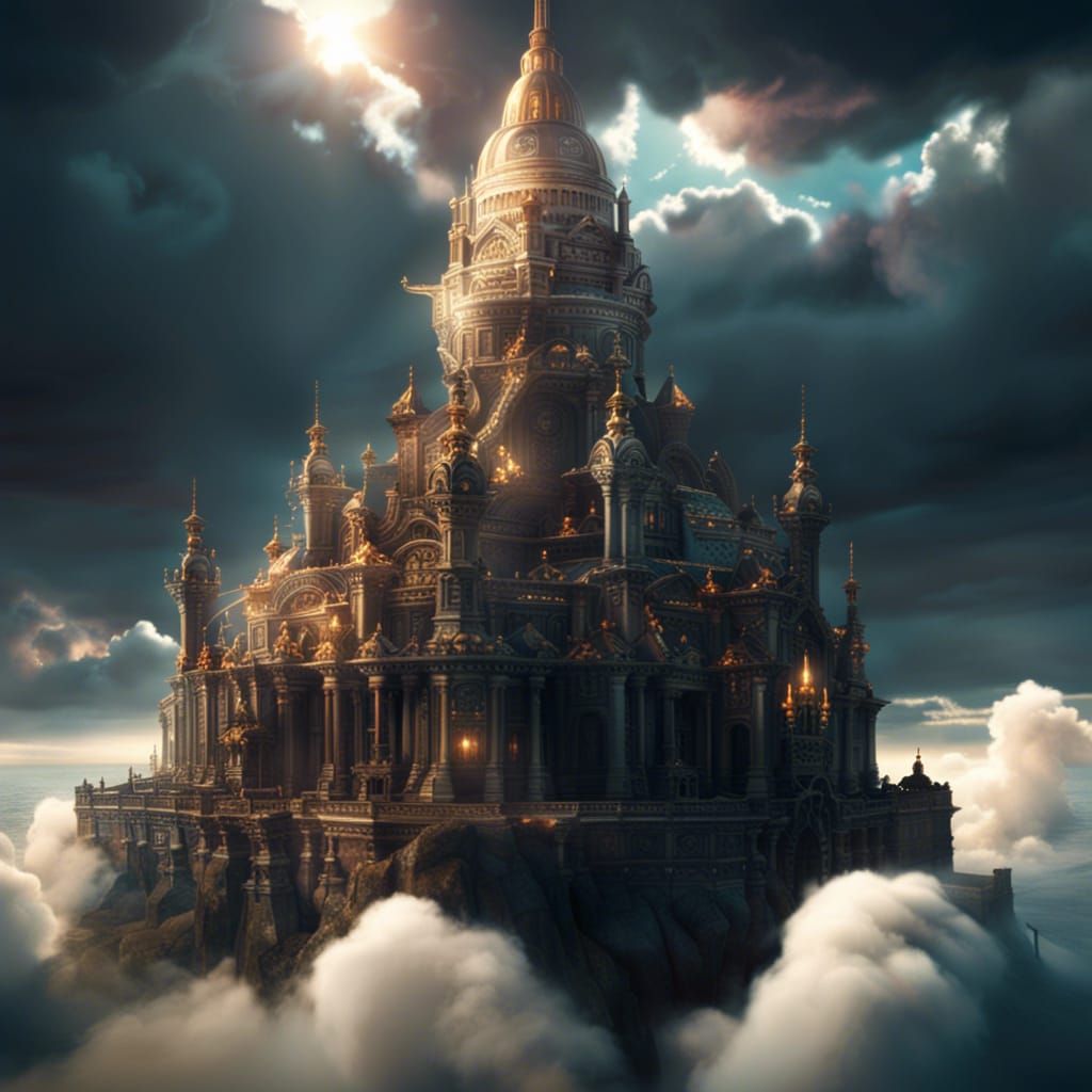 Radiant Beacon of Hope: Digital Matte Painting