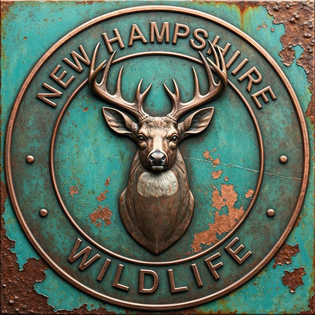 Bronze White-Tailed Deer Head Sculpture with NH Wildlife