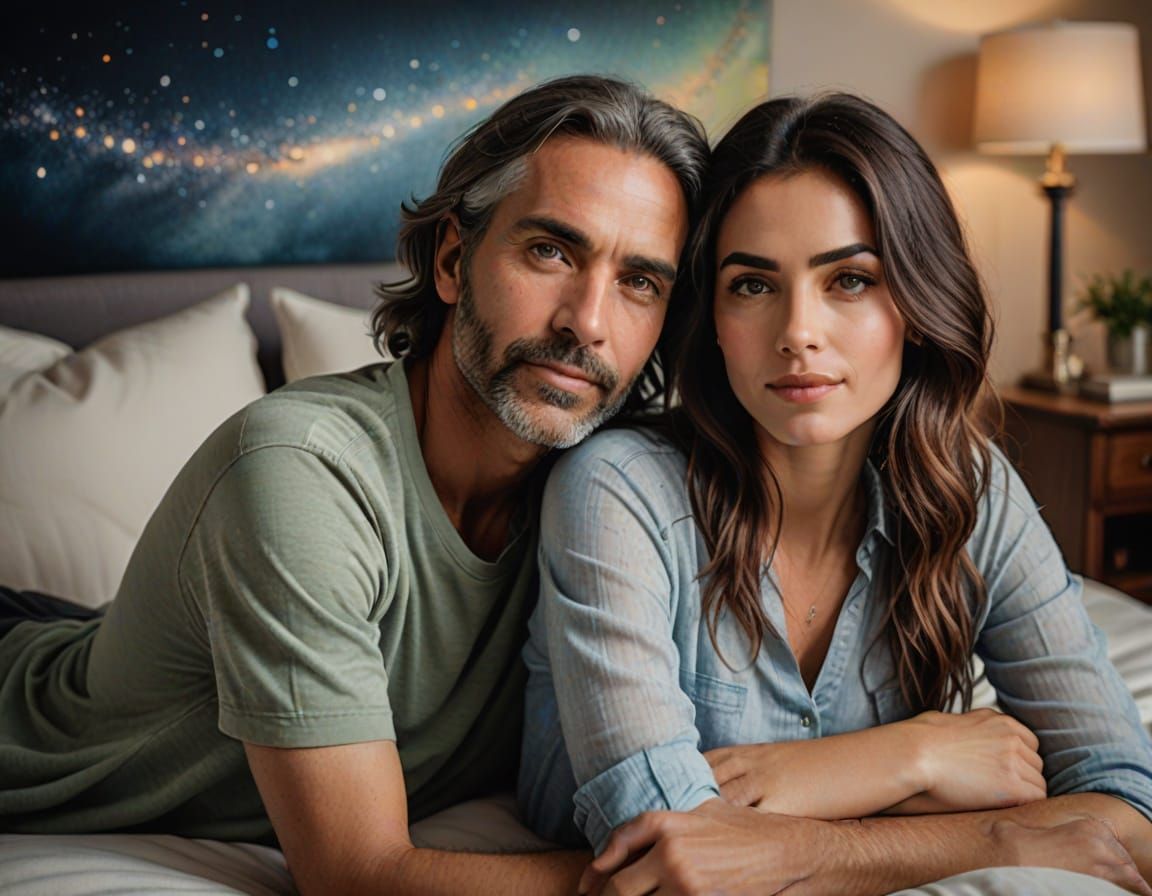 Serene Couple in Intimate Portrait Pose