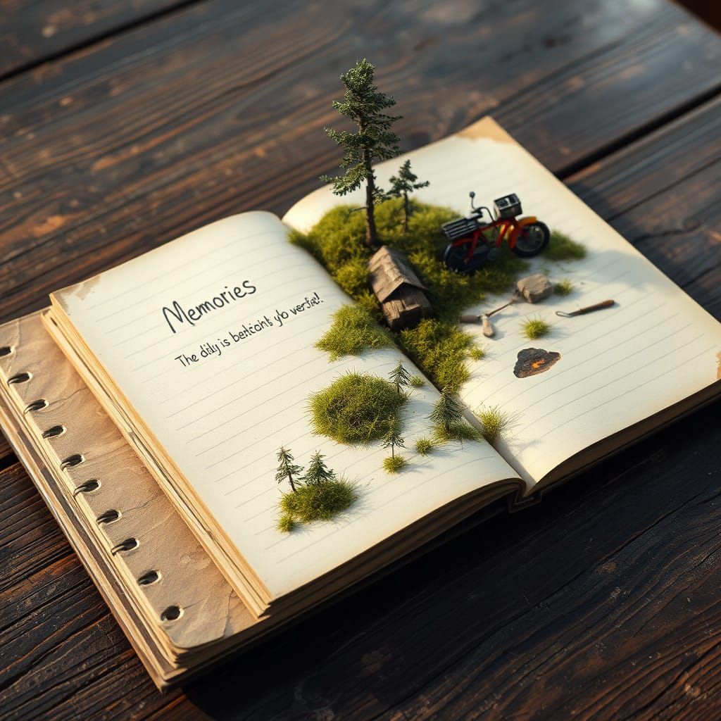 Forgotten Memories Bloom on Weathered Wood