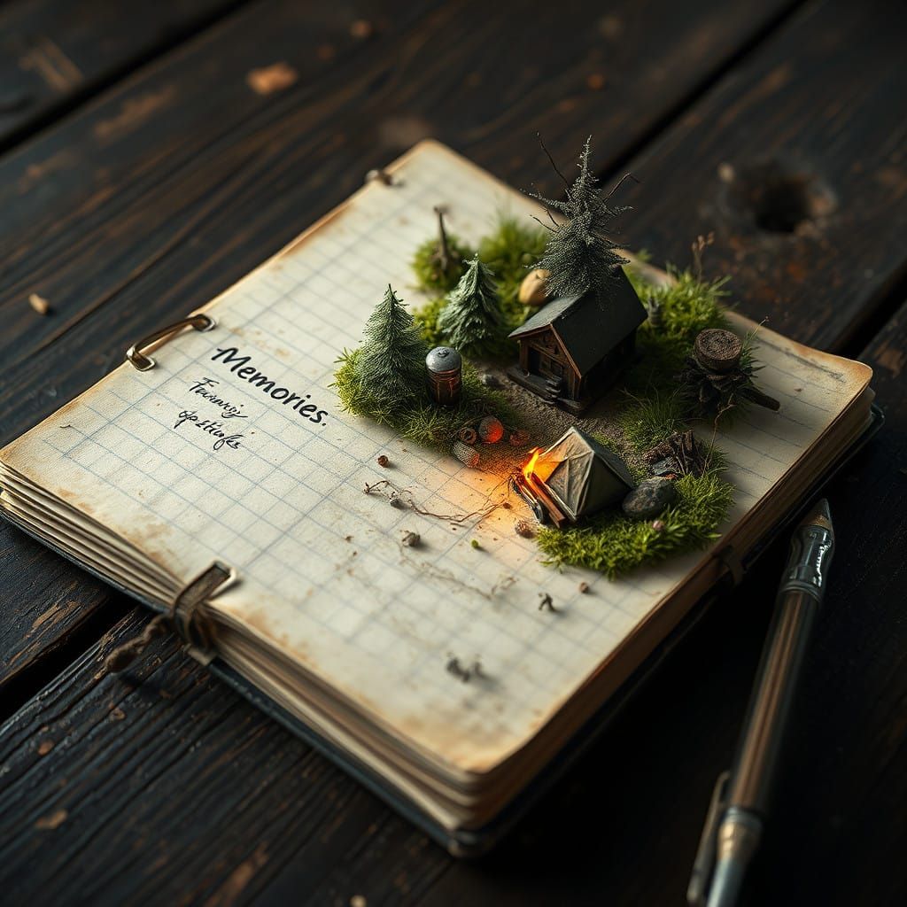 Fantastical Woodland Campsite in a Miniature World