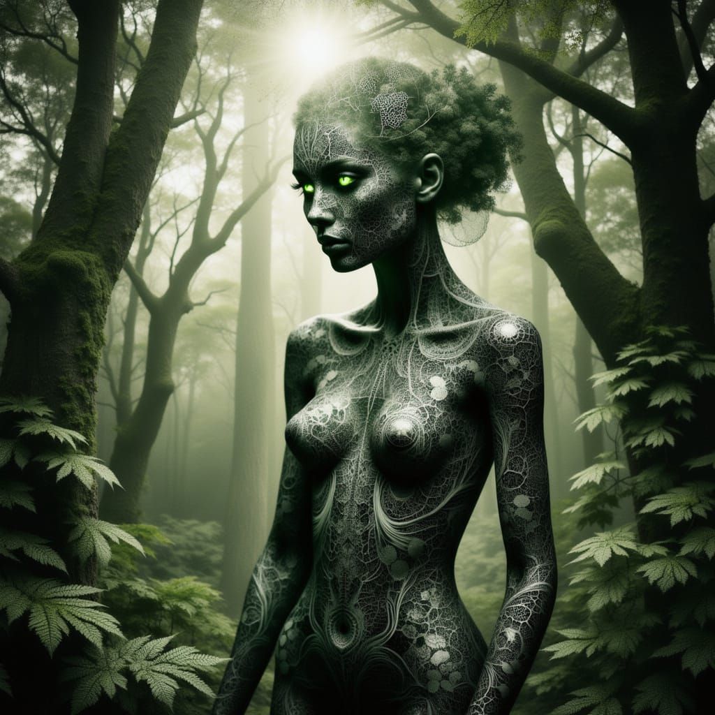 Baroque Automaton Guardian in Enchanted Forest