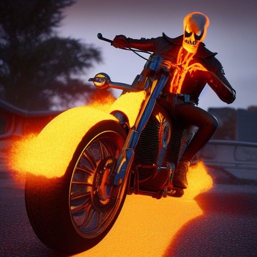 Hyperdetailed Ghost Rider Digital Art in 8k